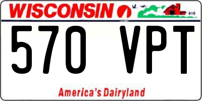 WI license plate 570VPT