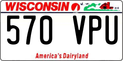 WI license plate 570VPU
