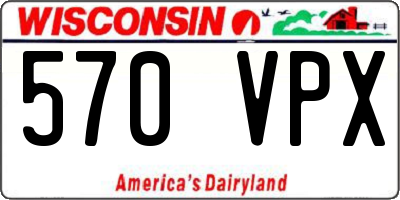 WI license plate 570VPX