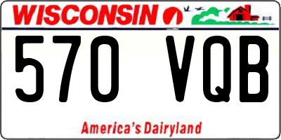 WI license plate 570VQB