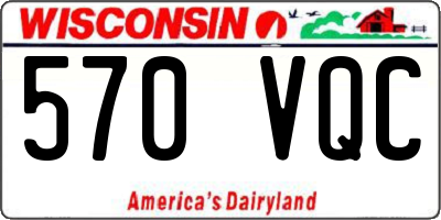 WI license plate 570VQC