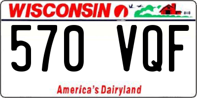 WI license plate 570VQF