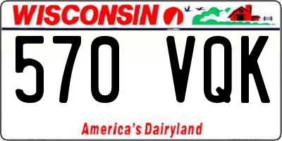 WI license plate 570VQK