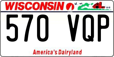 WI license plate 570VQP