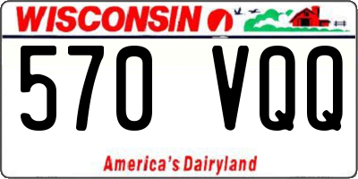 WI license plate 570VQQ