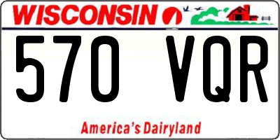 WI license plate 570VQR