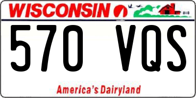 WI license plate 570VQS