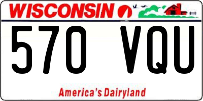 WI license plate 570VQU