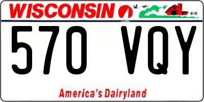 WI license plate 570VQY