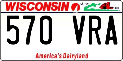 WI license plate 570VRA