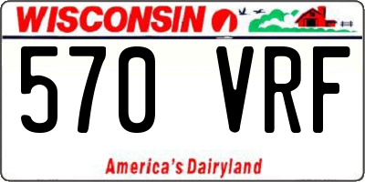 WI license plate 570VRF