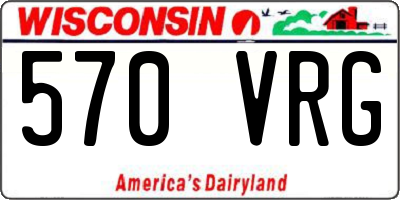 WI license plate 570VRG