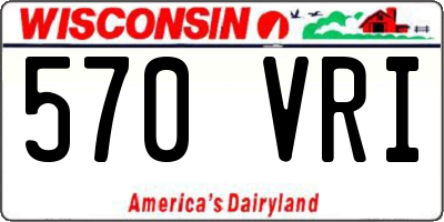 WI license plate 570VRI