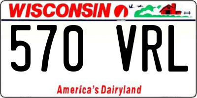 WI license plate 570VRL