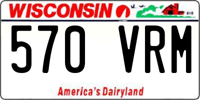 WI license plate 570VRM
