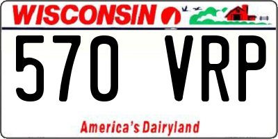 WI license plate 570VRP