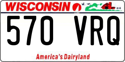 WI license plate 570VRQ