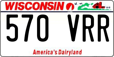 WI license plate 570VRR