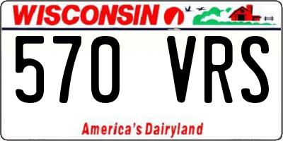 WI license plate 570VRS