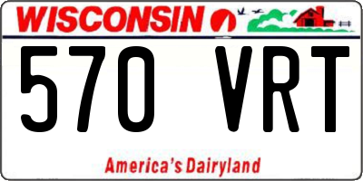 WI license plate 570VRT