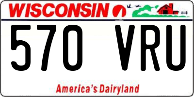 WI license plate 570VRU