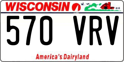 WI license plate 570VRV