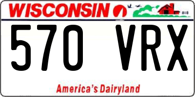 WI license plate 570VRX