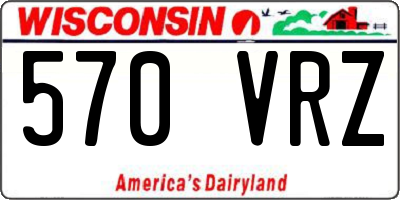 WI license plate 570VRZ