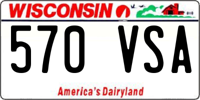WI license plate 570VSA