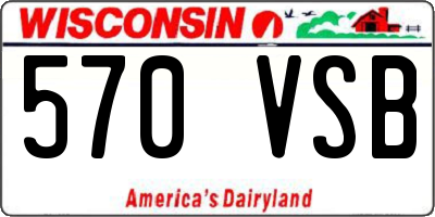WI license plate 570VSB