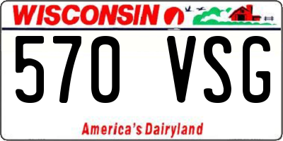 WI license plate 570VSG