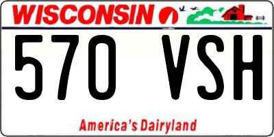 WI license plate 570VSH
