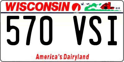 WI license plate 570VSI
