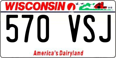 WI license plate 570VSJ