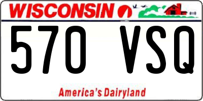 WI license plate 570VSQ