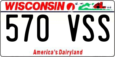WI license plate 570VSS