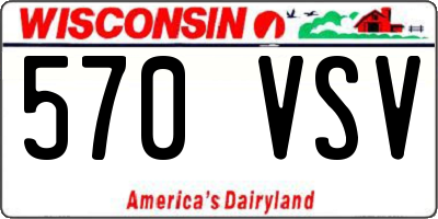 WI license plate 570VSV