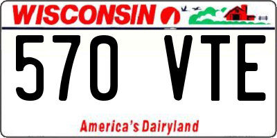 WI license plate 570VTE