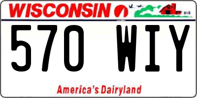 WI license plate 570WIY
