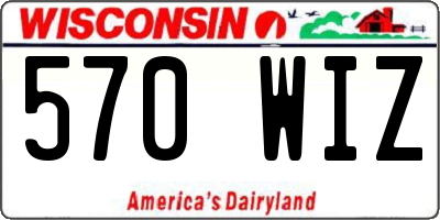 WI license plate 570WIZ
