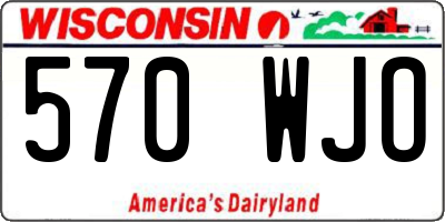 WI license plate 570WJO