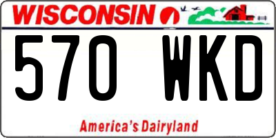 WI license plate 570WKD