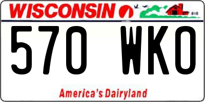 WI license plate 570WKO