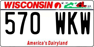 WI license plate 570WKW