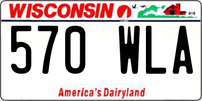 WI license plate 570WLA