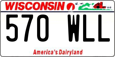 WI license plate 570WLL