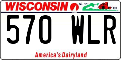 WI license plate 570WLR