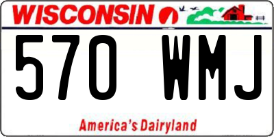 WI license plate 570WMJ