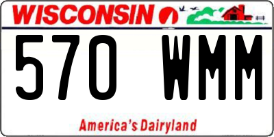 WI license plate 570WMM