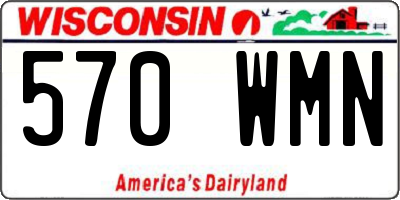 WI license plate 570WMN